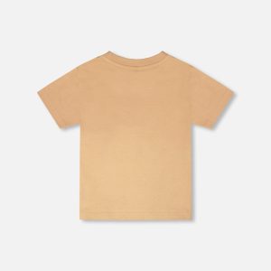 Organic Cotton Short Sleeve T-Shirt Beige - Image 3
