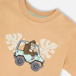 Organic Cotton Short Sleeve T-Shirt Beige - Image 4