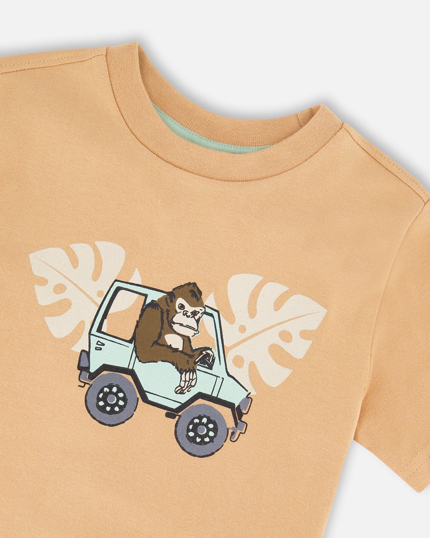 Organic Cotton Short Sleeve T-Shirt Beige - Image 4