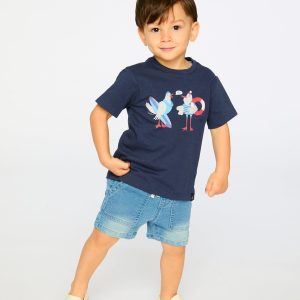 Organic Cotton Short Sleeve T-Shirt Blue - Image 4