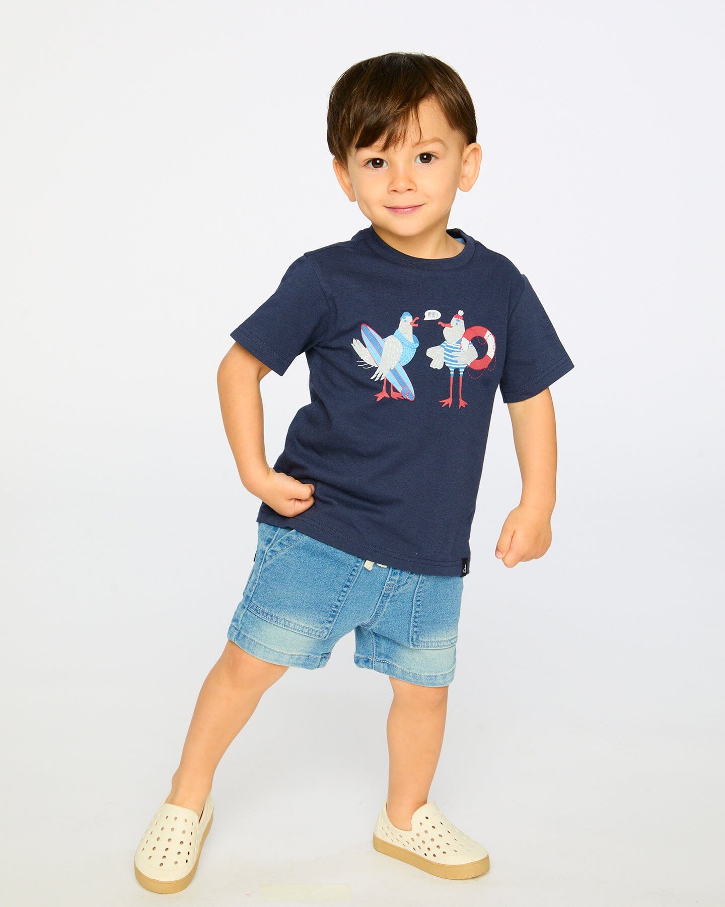Organic Cotton Short Sleeve T-Shirt Blue - Image 4