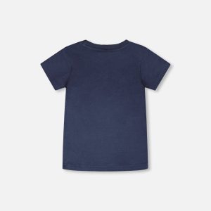 Organic Cotton Short Sleeve T-Shirt Blue - Image 5