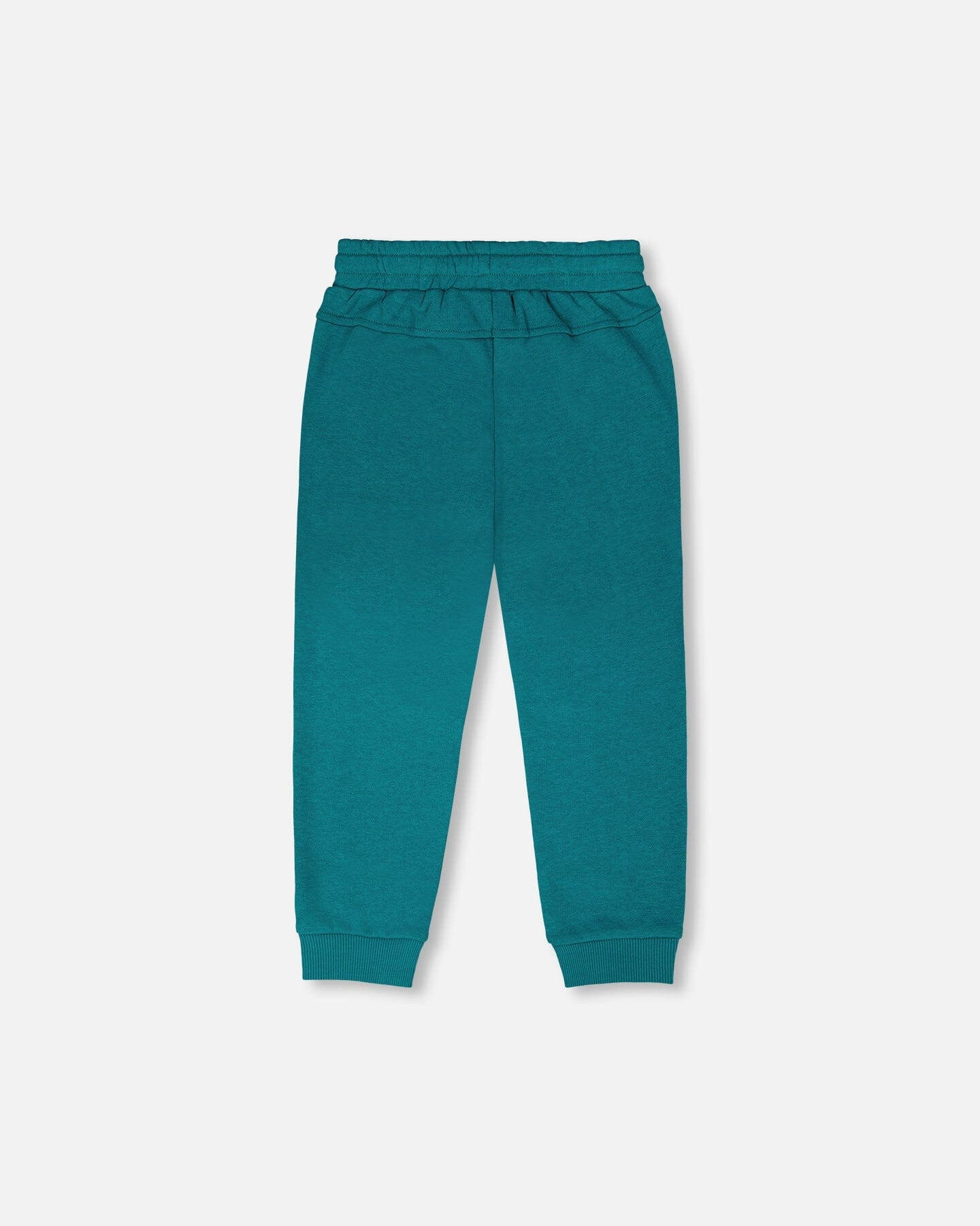 French Terry Sweatpants With Cross Seams Dark Turquoise - Image 3