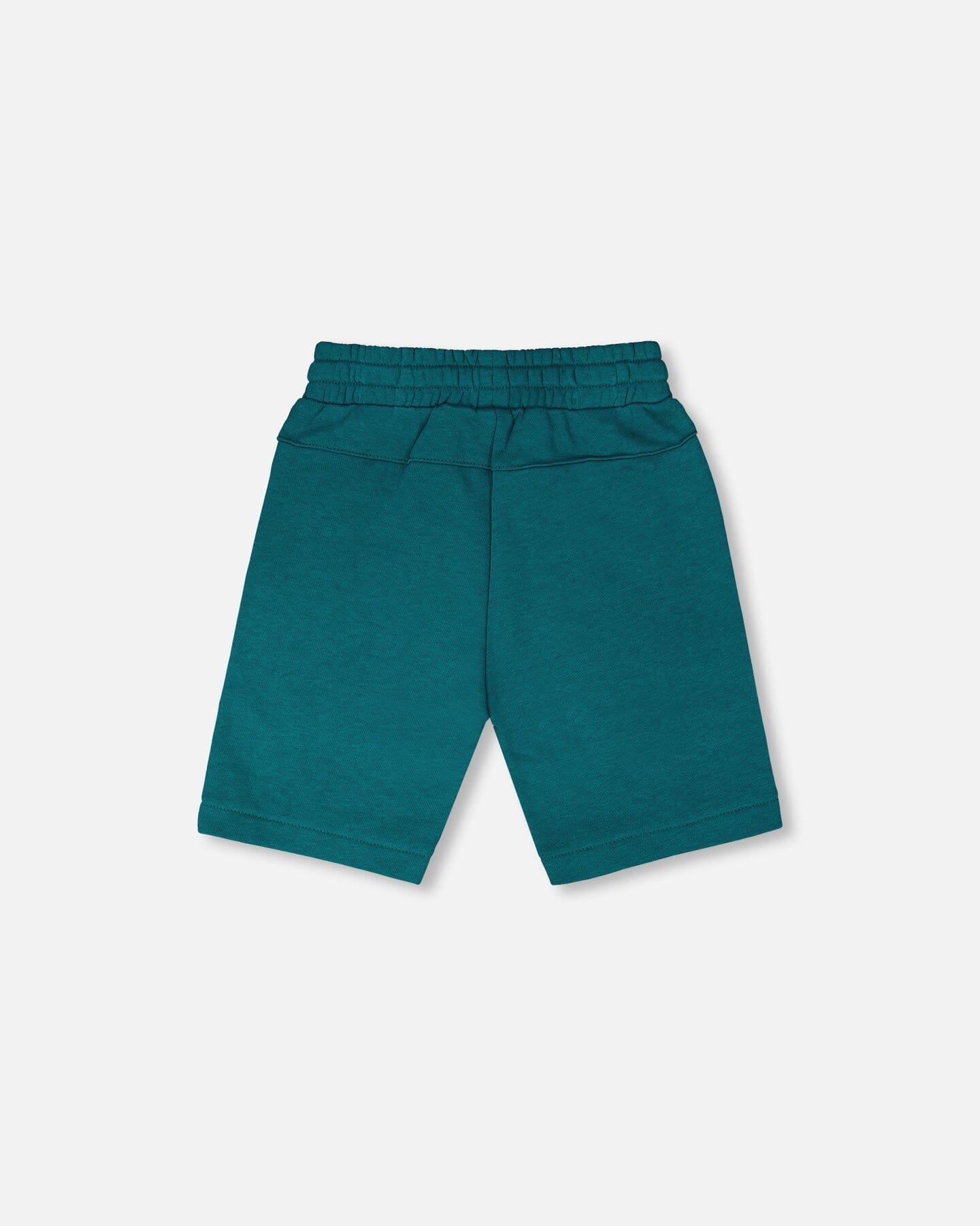 French Terry Shorts With Cross Seams Dark Turquoise - Image 3