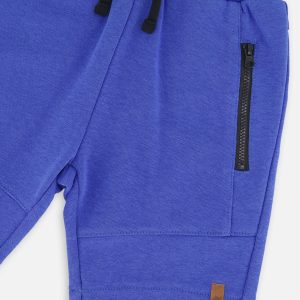 French Terry Shorts With Cross Seams Royal Blue - Image 5