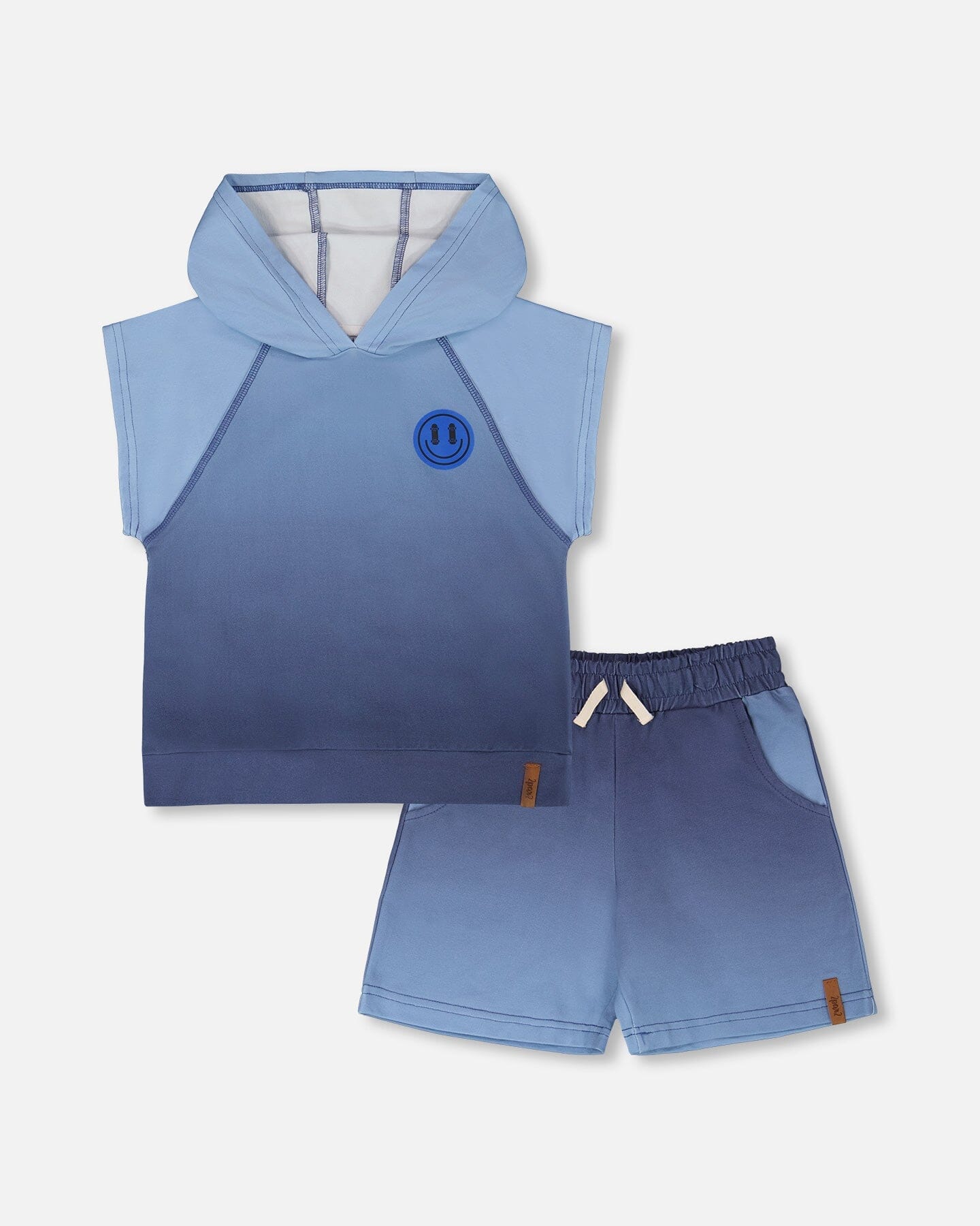 Sleeveless Top And Shorts Set Blue Gradient - Image 7