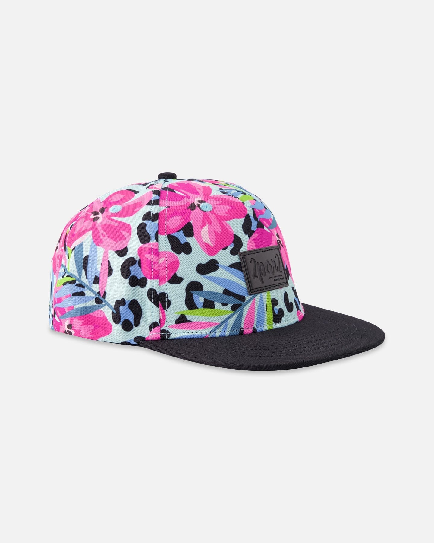 Cap Blue Floral And Leopard Print - Image 5