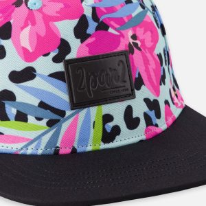 Cap Blue Floral And Leopard Print - Image 3