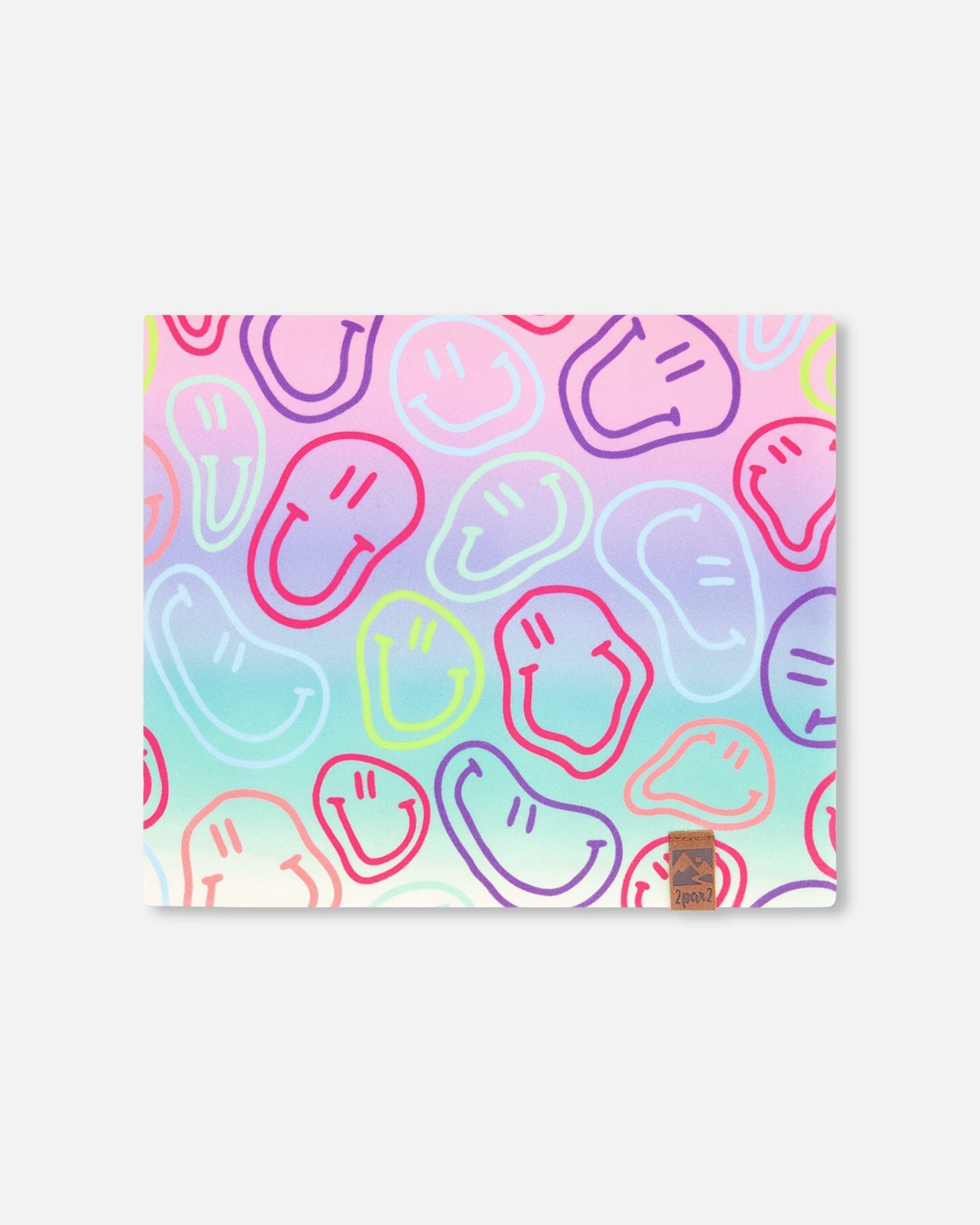 Stretch Jersey Neck Tube Multicolored Printed Smileys - Image 6