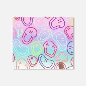 Stretch Jersey Neck Tube Multicolored Printed Smileys