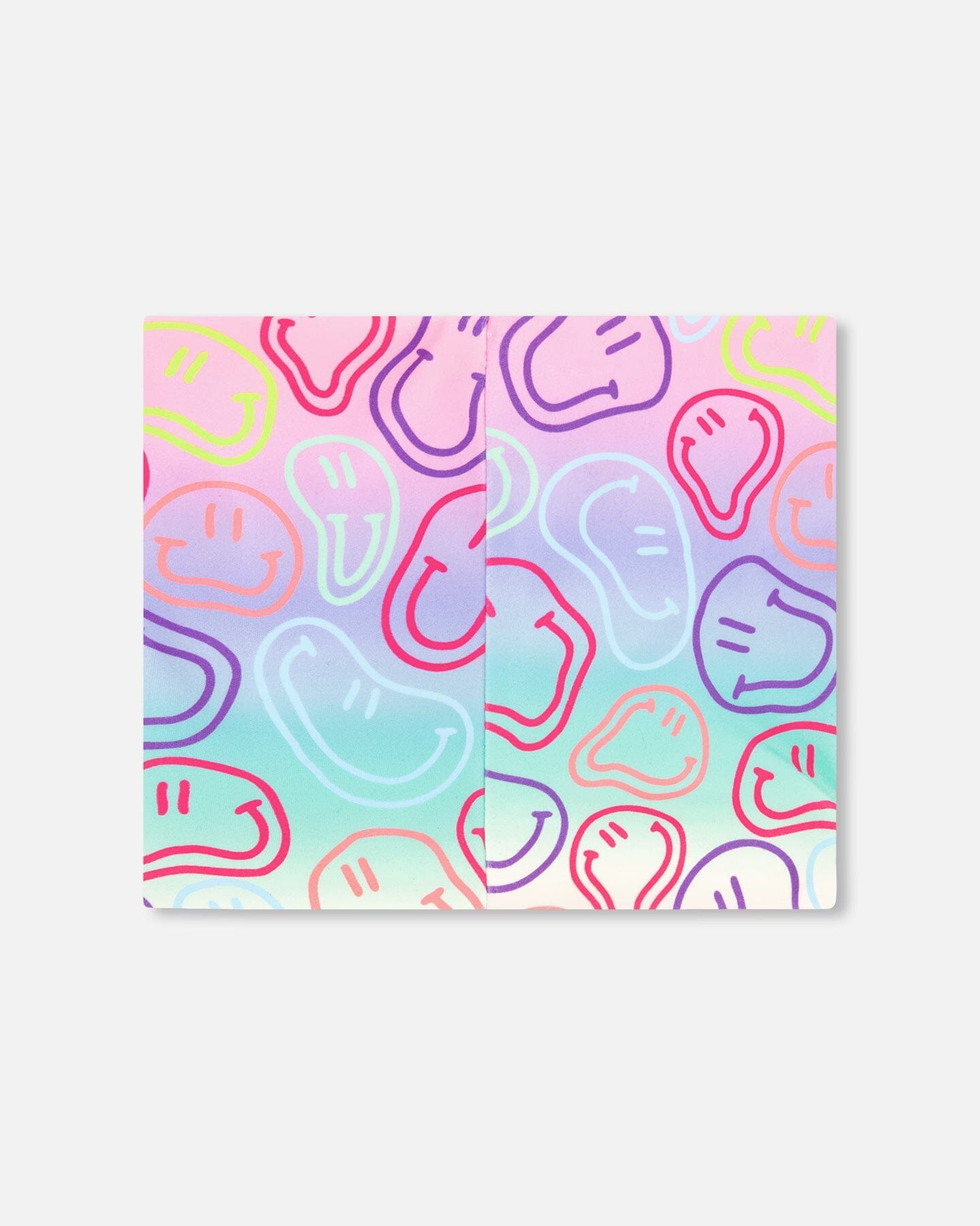 Stretch Jersey Neck Tube Multicolored Printed Smileys - Image 2