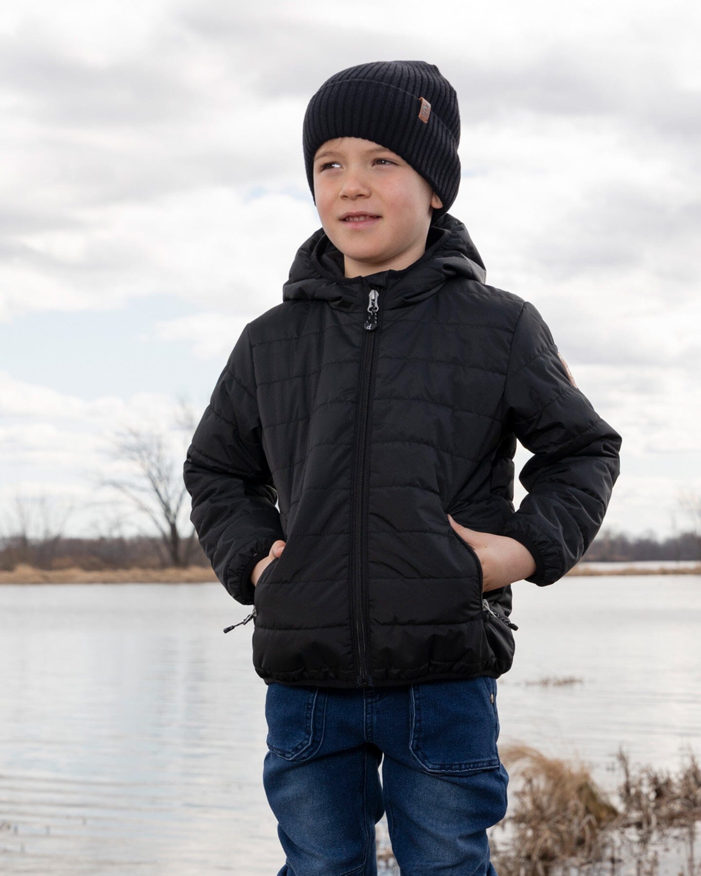 Quilted Mid-Season Jacket Black - Image 2