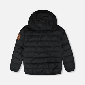 Quilted Mid-Season Jacket Black - Image 3