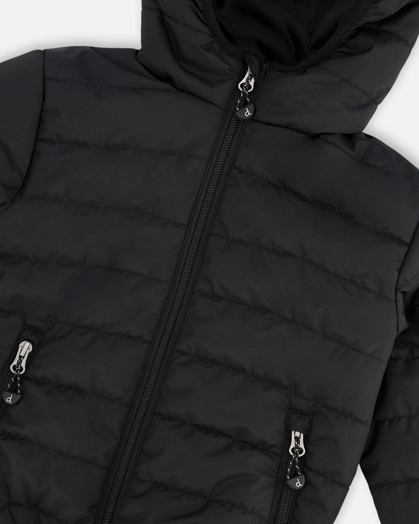 Quilted Mid-Season Jacket Black - Image 4