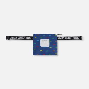 Packable Windbreaker In Polyester Blue Car Print - Image 5