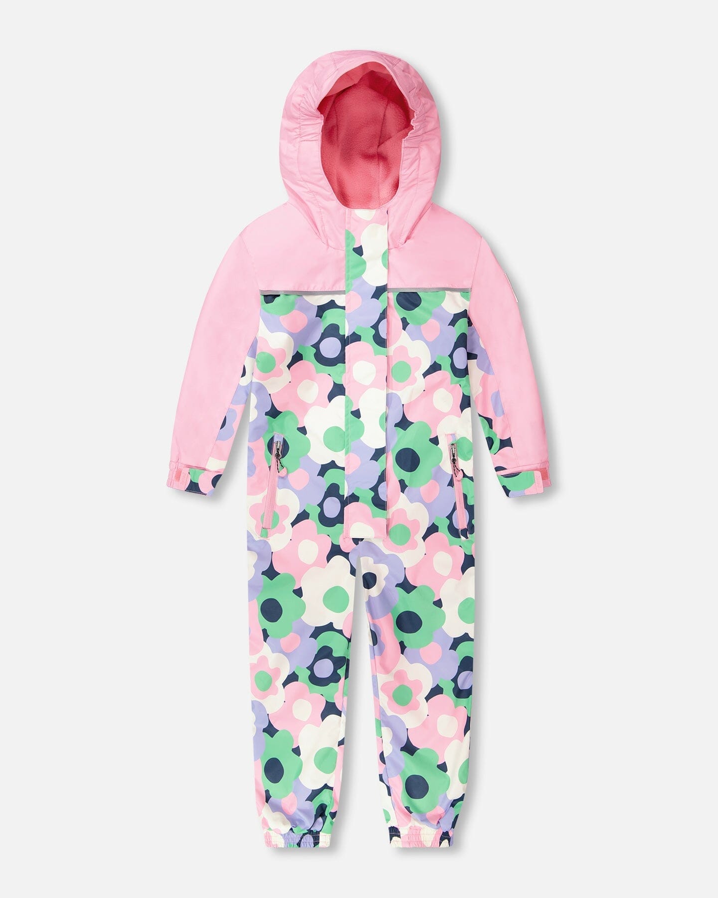 Kids Mid-Season One-Piece Outerwear Black Printed Flowers - Image 11