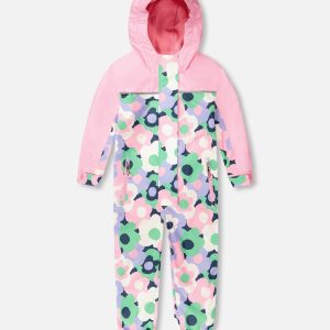 Kids Mid-Season One-Piece Outerwear Black Printed Flowers - Image 14
