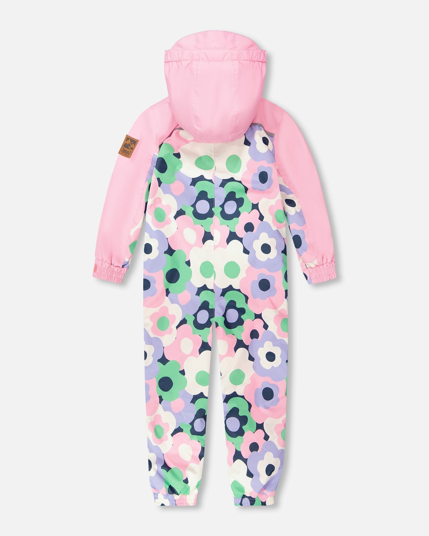 Kids Mid-Season One-Piece Outerwear Black Printed Flowers - Image 4
