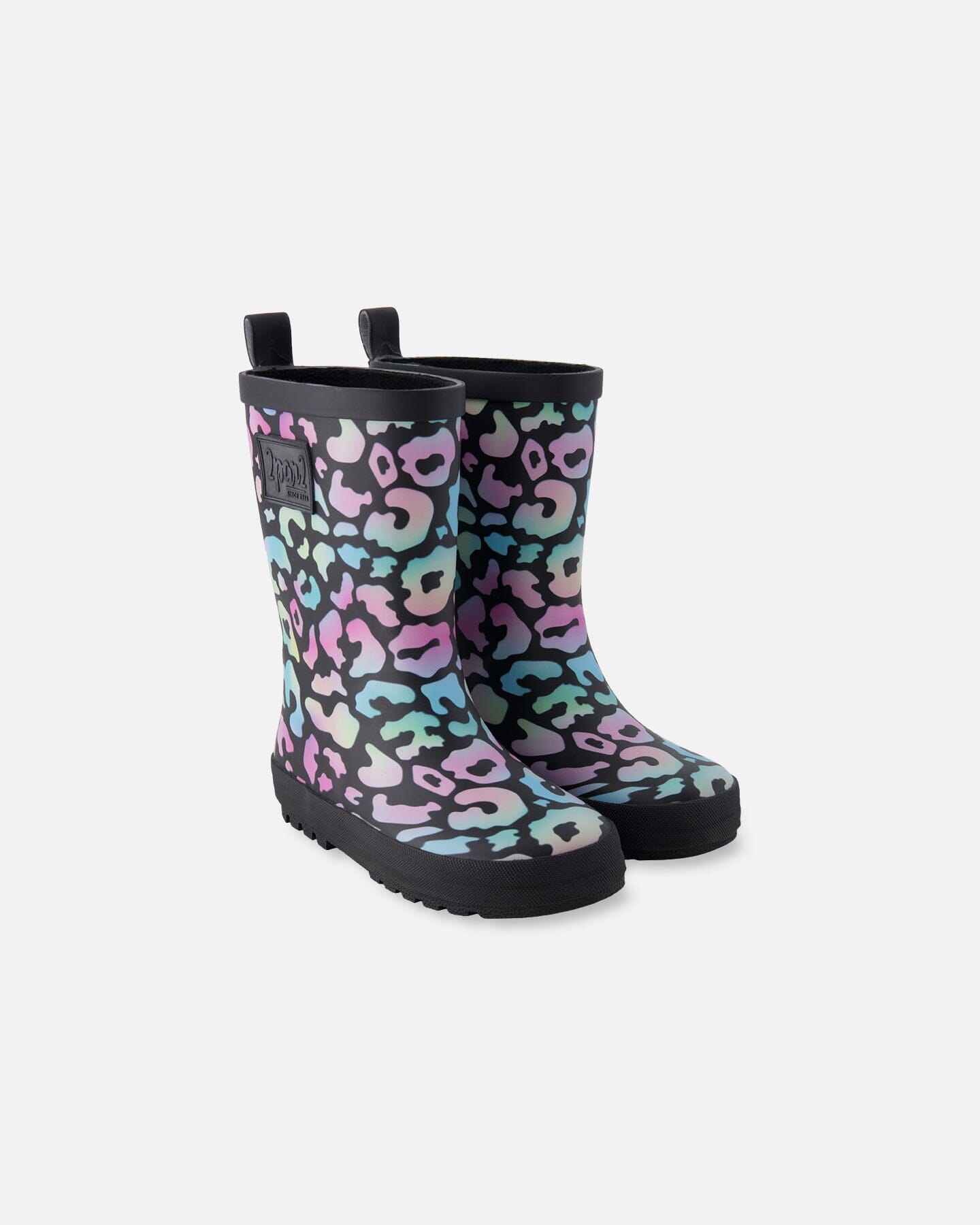 Rain Boots In Natural Rubber Black Animal Print - Image 13