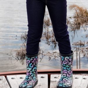 Alternative view of Rain Boots In Natural Rubber Black Animal Print
