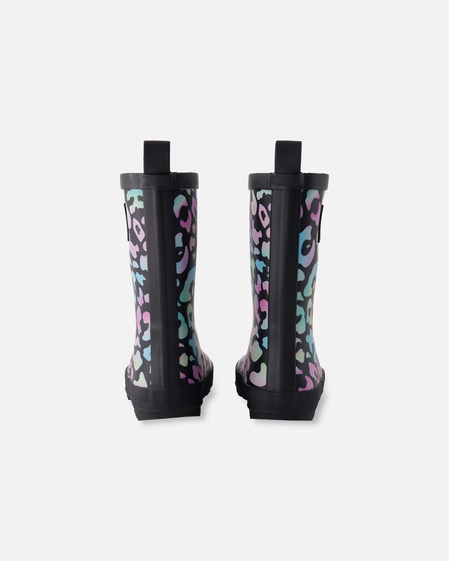 Rain Boots In Natural Rubber Black Animal Print - Image 4