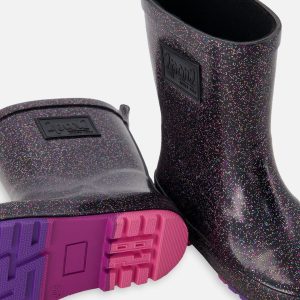Alternative view of Rain Boots In Natural Rubber Black Glitter