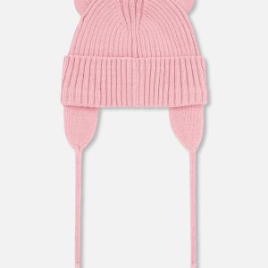 Baby Knit Hat Pale Pink - Image 3