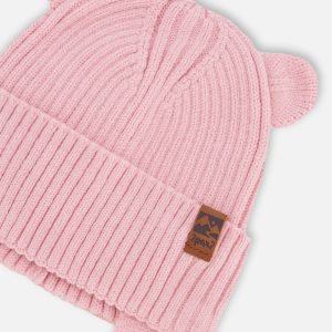 Baby Knit Hat Pale Pink - Image 4