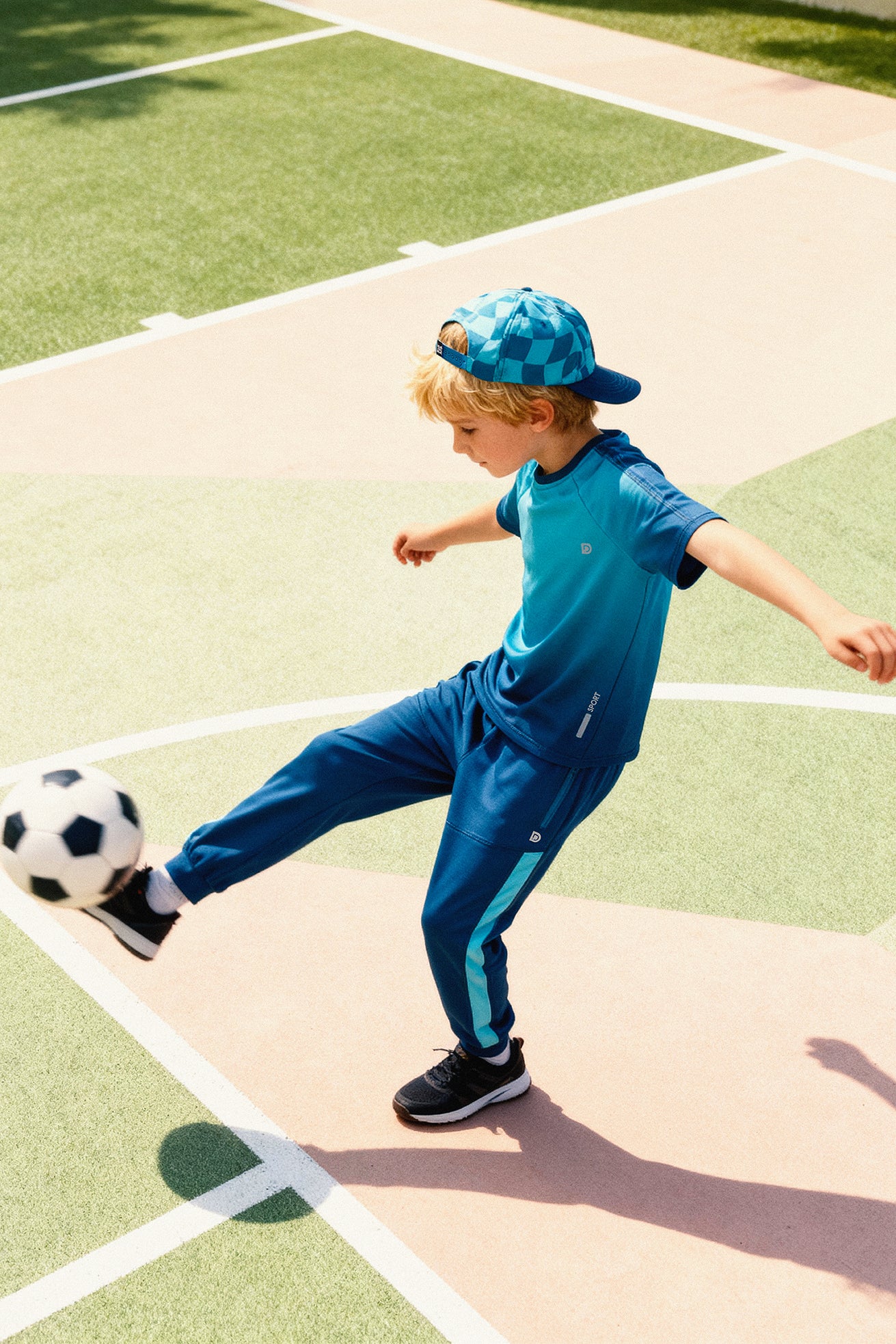 Athletic Pants In Recycled Polyester Teal - Image 2
