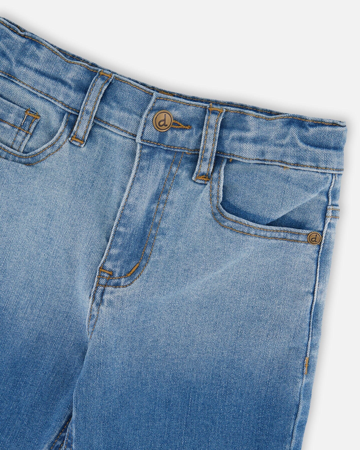 Stretch Jean Bermuda Grey To Blue Gradient - Image 4