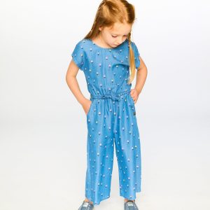 Alternative view of Chambray Jumpsuit Blue Flower Print