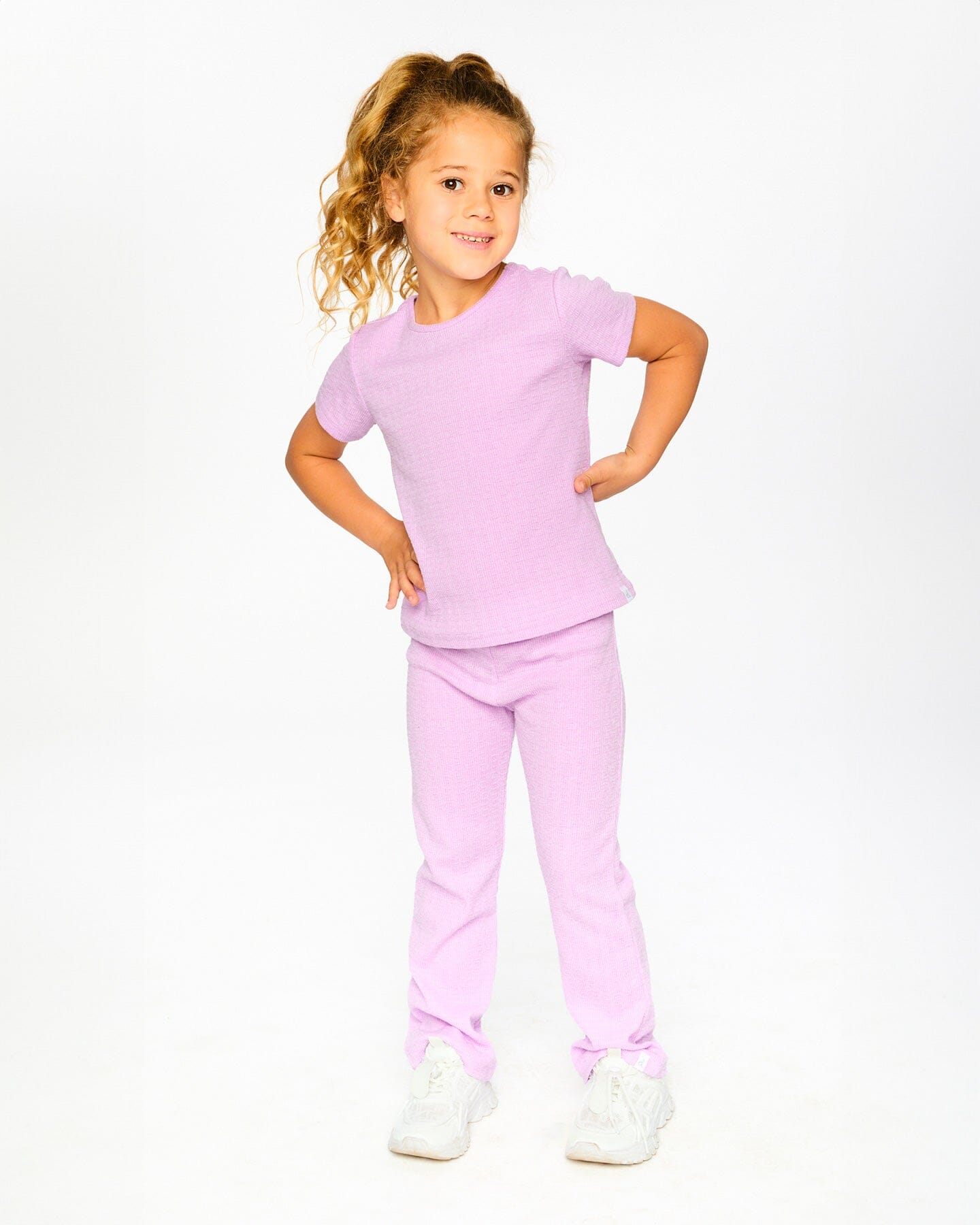 Crinkle Jersey Leggings Lilac - Image 2
