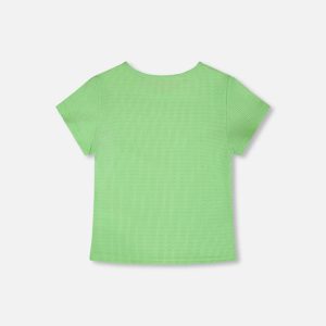 Crinkle Jersey T-Shirt Mint Green - Image 3