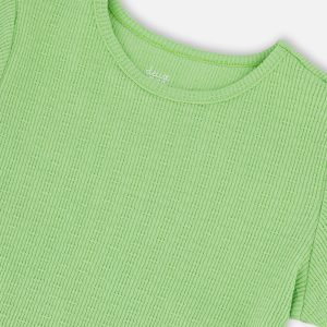Crinkle Jersey T-Shirt Mint Green - Image 4