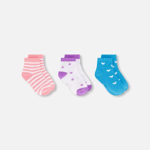 Socks (3 Pairs) Striped Pink - Image 5