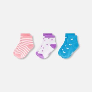 Alternative view of Socks (3 Pairs) Striped Pink