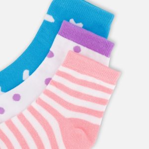 Socks (3 Pairs) Striped Pink - Image 3