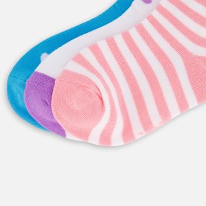 Socks (3 Pairs) Striped Pink - Image 4