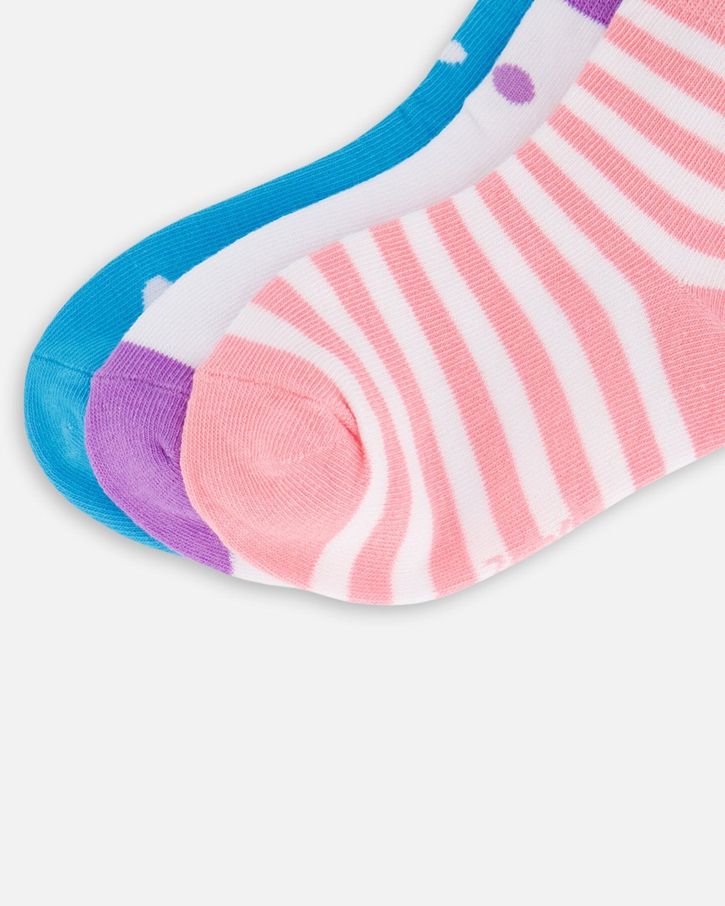 Socks (3 Pairs) Striped Pink - Image 4