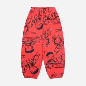 40th Anniversary Adult Printed Poplin Pant Poppy Red