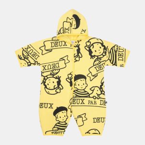 40Th Anniversary Printed Jersey One-Piece Honey Yellow
