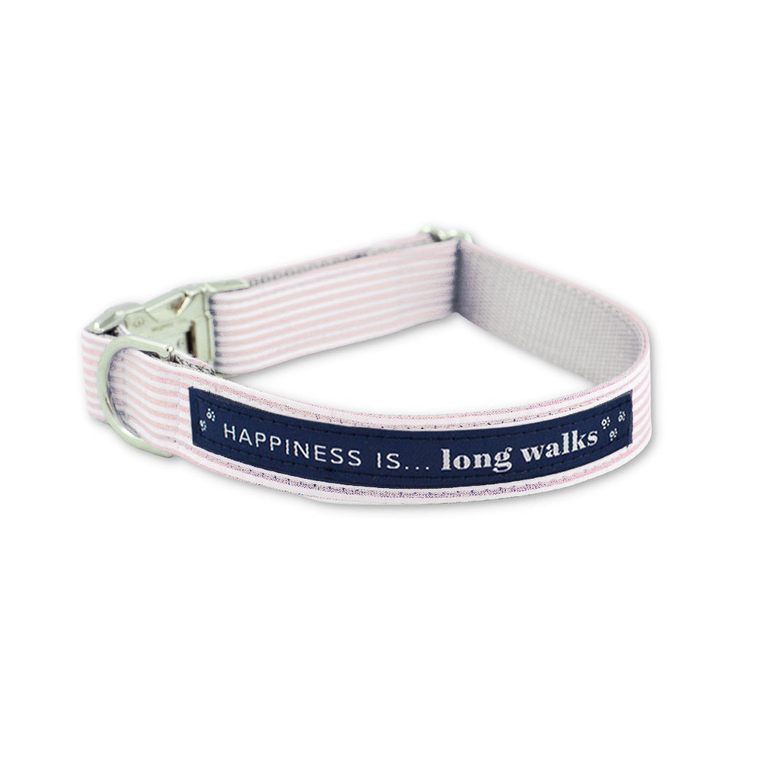 Dog Long Walks Striped Pink Collar - Image 3