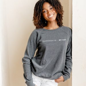 Alternative view of Women's My Cat Crew Sweatshirt, Charcoal