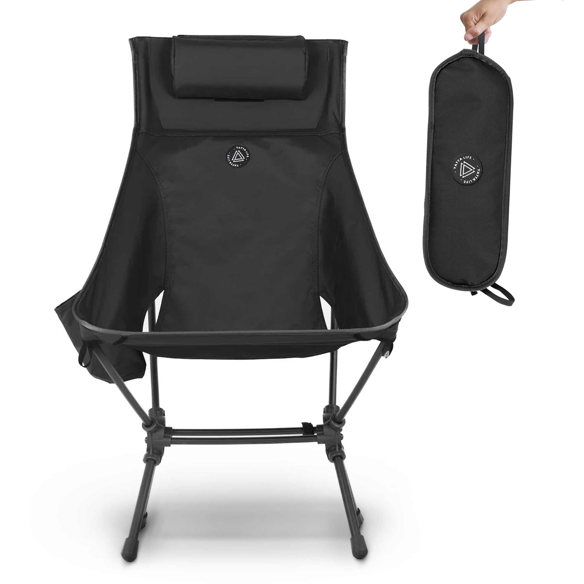 High Back Ultralight Folding Camping Chairs With Storage Pouches - Image 6