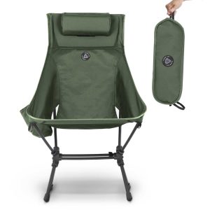 Alternative view of High Back Ultralight Folding Camping Chairs With Storage Pouches