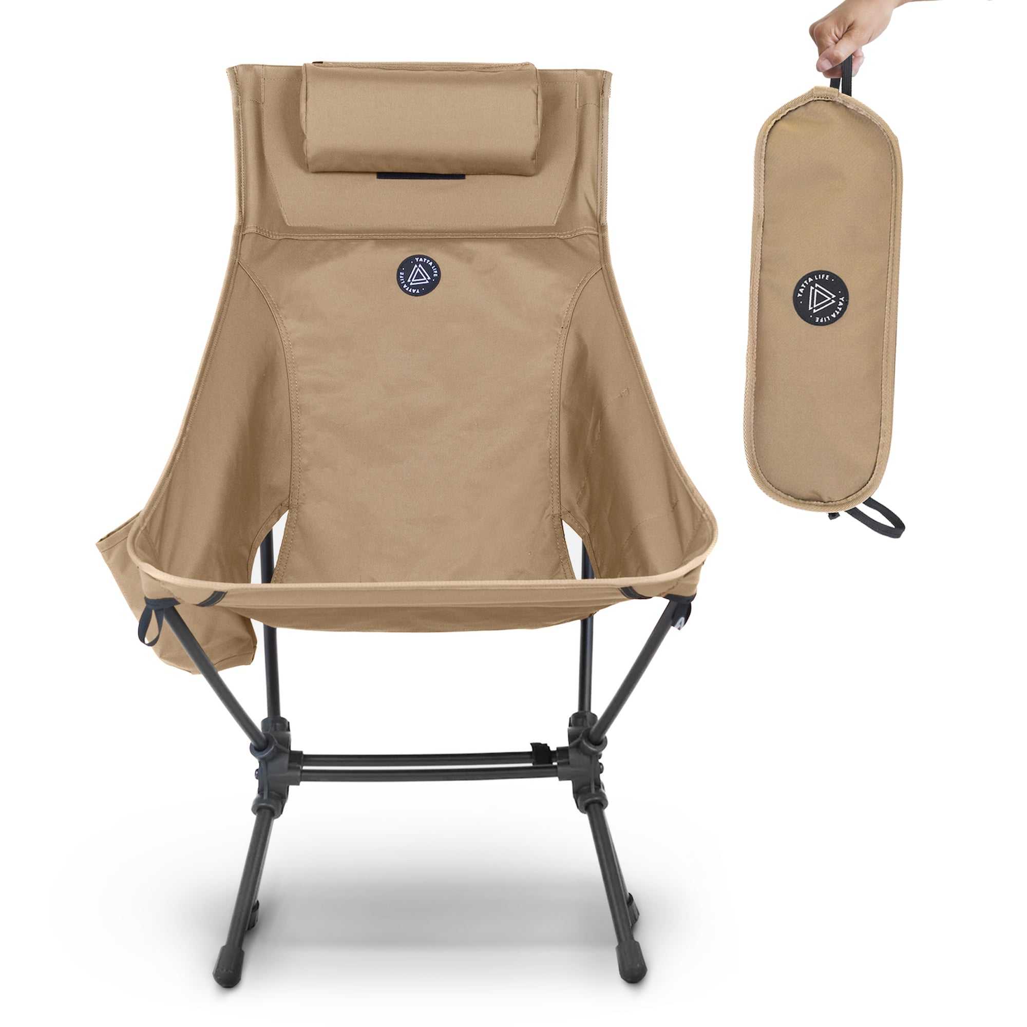 High Back Ultralight Folding Camping Chairs With Storage Pouches - Image 3