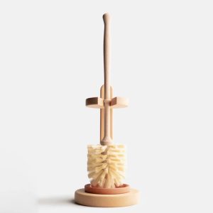 Plastic Free Natural Sisal Bristles Toilet Brush & Stand - Eco Friendly Zero Waste Reusable Toilet Brush - Sustainable Sisal Cleaning Brush - Image 3