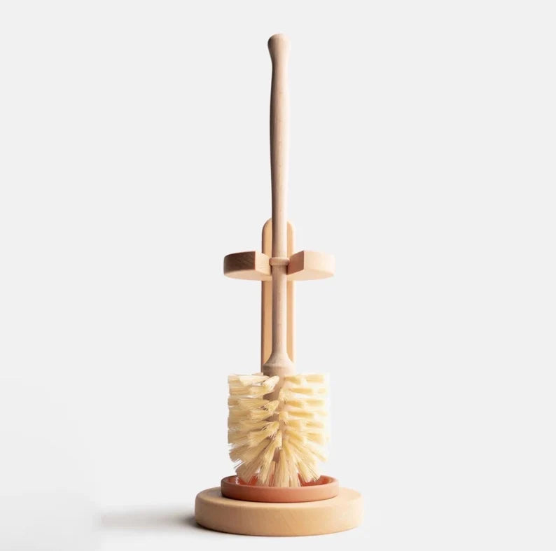 Plastic Free Natural Sisal Bristles Toilet Brush & Stand - Eco Friendly Zero Waste Reusable Toilet Brush - Sustainable Sisal Cleaning Brush - Image 3