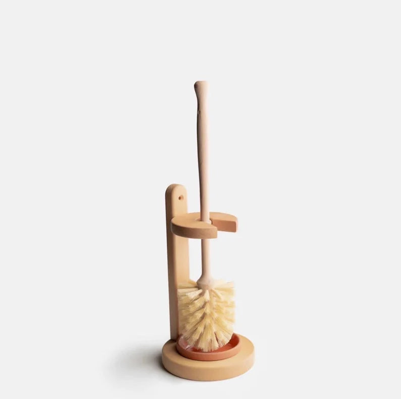 Plastic Free Natural Sisal Bristles Toilet Brush & Stand - Eco Friendly Zero Waste Reusable Toilet Brush - Sustainable Sisal Cleaning Brush - Image 2