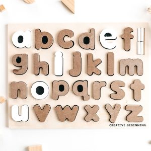 LOWERCASE ALPHABET - CHALKBOARD BASE WITH TRACERS - Lowercase Alphabet Tracing Board | Autism-Friendly Handwriting Tool | Sensory Letter Learning Set (Ages 3-8) - Image 3
